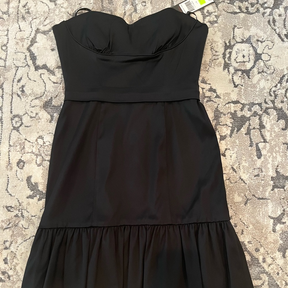 NWT BCBG black strapless dress